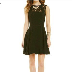 Gianni Bini Black Dress with Lace Detail